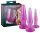 Anal training dildo set - 3pcs (purple)