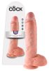 King Cock 10 testicle dildo 25cm natural