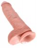 King Cock 10 testicle dildo 25cm natural