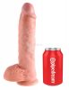 King Cock 10 testicle dildo 25cm natural