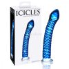 Icicles No. 29 - spirális, péniszes üveg dildó