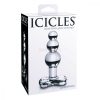 Icicles No. 47 - tripla gyöngyös, üveg anál dildó