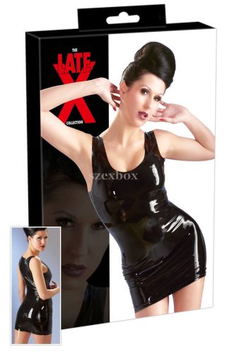 LATEX - ujjatlan miniruha (fekete) XS