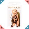 Penthouse Wild Virus pántos,fekete necc body szett