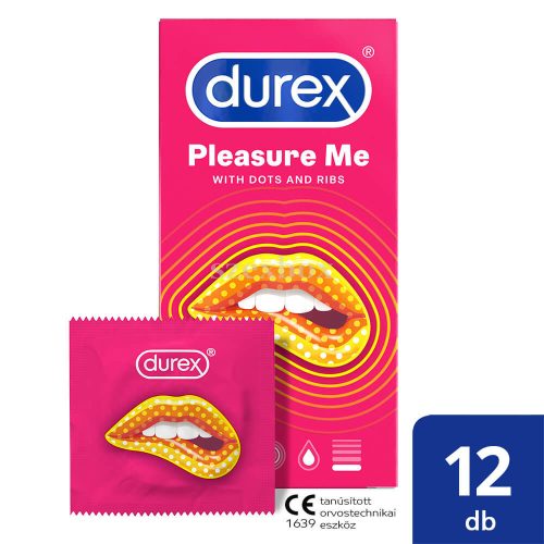 Durex PleasureMe bordás-pontozott óvszer 12db