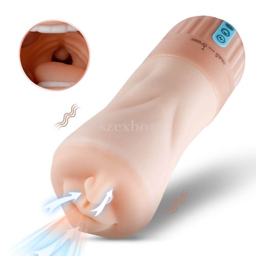 SzexBox cordless suction, vibrating mouth masturbator