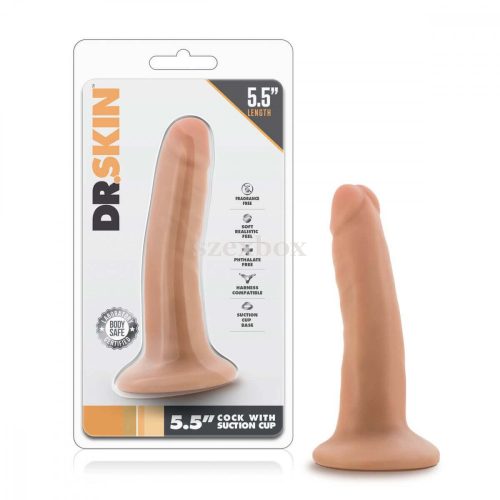 Dr. Skin 5 tapadótalpas élethű dildó 14cm