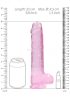 REALROCK áttetsző élethű dildó pink 22cm