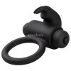 EasyToys vibrating bunny penis ring black