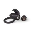 EasyToys vibrating bunny penis ring black