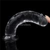 Tapadots, testicle lifelike dildo 18cm translucent